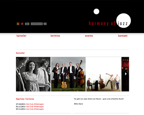 Harmony of Jazz GmbH, Musikagentur